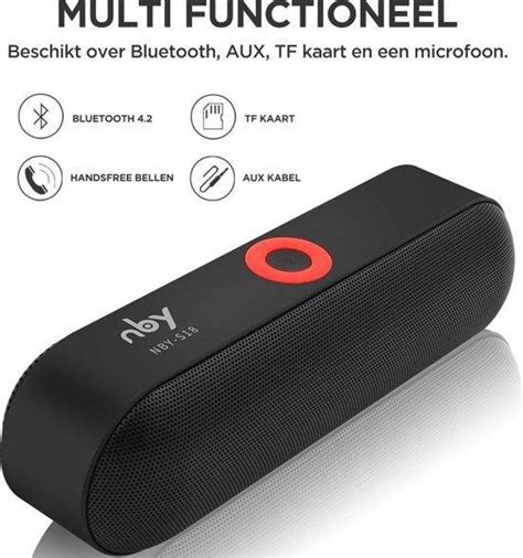 Krachtige NBY Bluetooth Speaker Bluetooth Speaker 10W 10M Bereik Speaker Bol Com