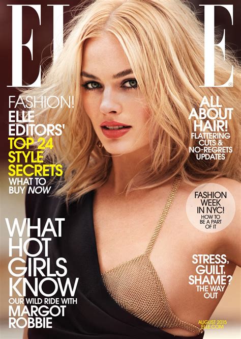Margot Robbie Rocks Messy Waves For Elle Cover Shoot