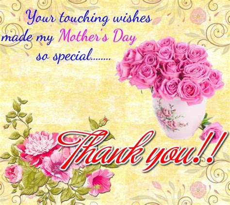 Thank You For Mothers Day Wishes Free Thank You Ecards 123 Greetings