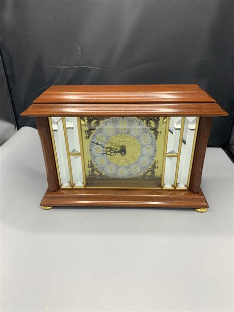 Vintage Ansonia Clock Crystal And Gold Medallion Quartz Model Etsy