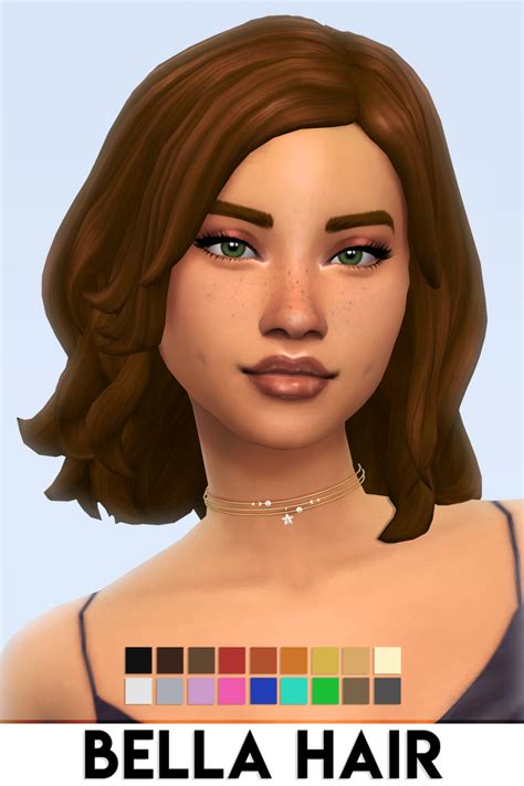 Bella Hair By Vikai Imvikai On Patreon Sims Hair Sims 4 Sims 4 Mm