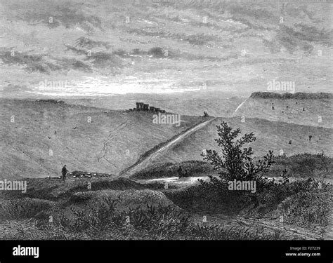 Salisbury Plain From Near Amesbury 19th Century Black And White