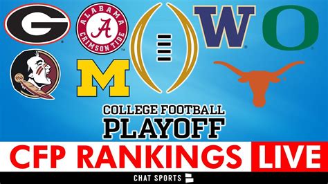 College Football Playoff Top 25 Rankings 2023 Live Win Big Sports