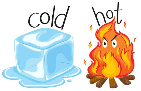 Cold Icecube And Hot Fire 447221 Vector Art At Vecteezy