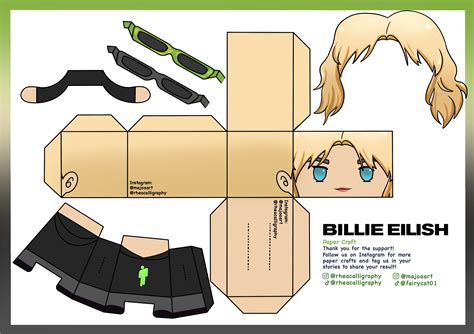 Why is billie eilish's hair more versatile than my whole existence im. Billie Eilish Paper Craft (blonde), 2021 | Sanatsal ...