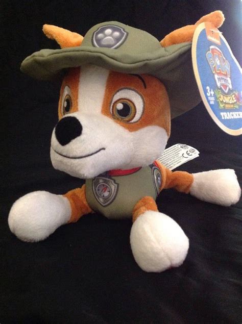 Paw Patrol Jungle Rescue Tracker Plush Toy Kids Dog Nickelodeon Stuffed
