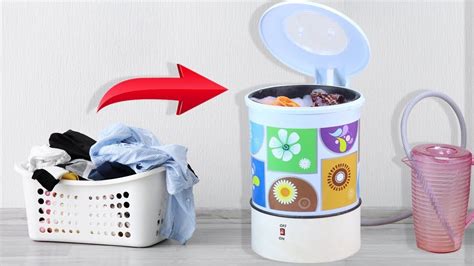 Mini Washing Machine Plastic Baskets Cardboard Diy Youtube Skills