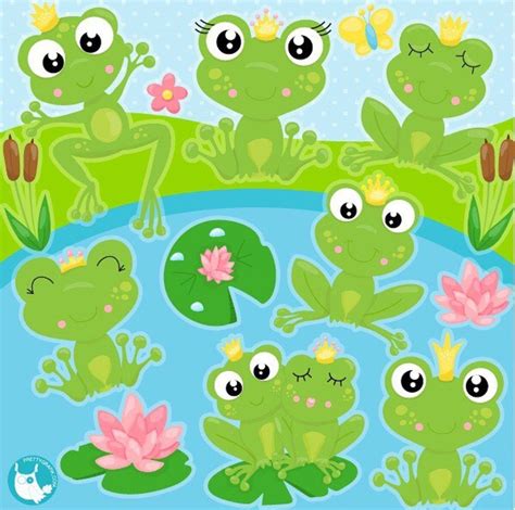Froggy Clipart Prettygrafik Clip Art Frog Princess Digital Clip Art