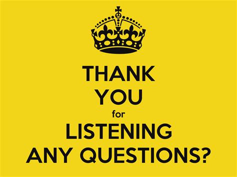 Thank You For Listening Any Questions Poster Sallysalt Keep Calm