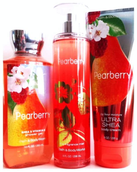 bath and body works pearberry ultra moist and body mist shower gel t set bath and body works