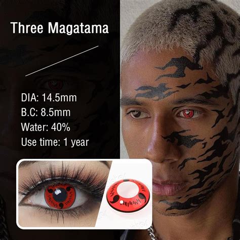 Buy Mangekyou Sharingan Contact Lenses Naruto Three Magatama Cosplay