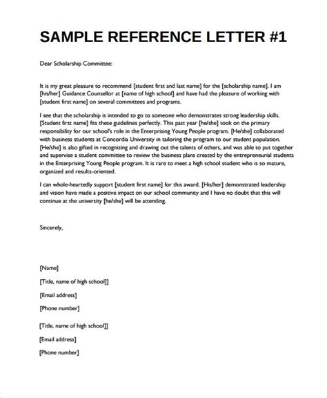 Free 19 Sample Reference Letter Templates In Ms Word Pdf
