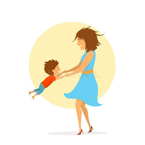 Mom And Son Having Fun Stock Vector Illustration Of Parent 16517541