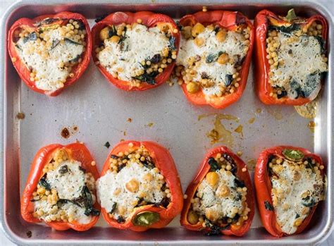 Food and wine presents a new network of food pros delivering the most cookable recipes and delicious ideas online. Chickpea and Couscous Stuffed Red Bell Peppers • The ...