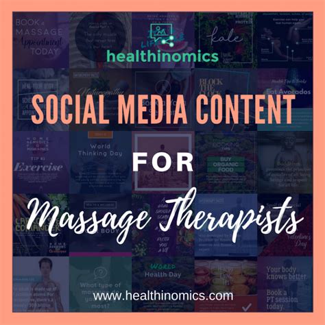 Healthinomics Ready Made Social Media Content For Massage Therapists Products Directory