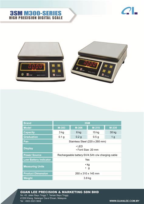 We are a hdpe product manufacturer, our products vary and range from civil engineering/construction usage; 3SM M300-Series High Precision Digital Scale - GUAN LEE ...