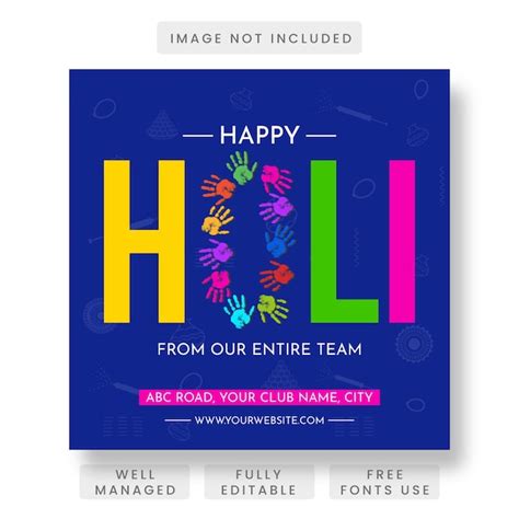 Premium Vector Happy Holi Festival Social Media Post Or Banner Design