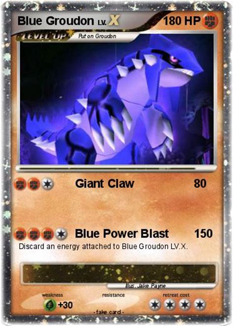 Pokémon Blue Groudon 10 10 Giant Claw My Pokemon Card