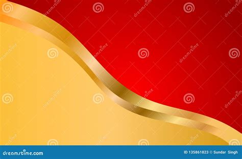 Abstract Red And Gold Backgroundwallpaper Stock Illustration