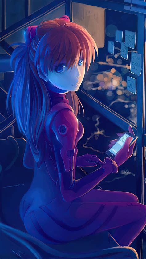 1080x1920 Neon Genesis Evangelion Looking 4k Iphone 76s6 Plus Pixel