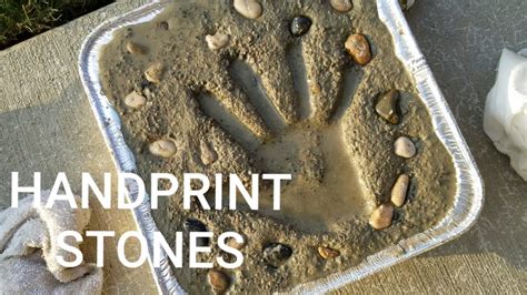You can also use them on make one of these stepping stones and use a child's handprints or footprints or special mementos. DIY HANDPRINT STEPPING STONES - YouTube