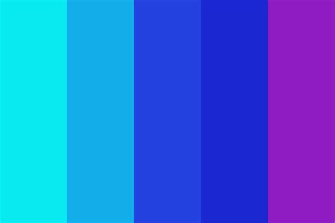 Aqua Gradient To Purple Color Palette