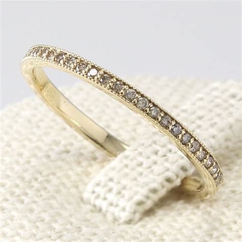 Thin Diamond Band Etsy