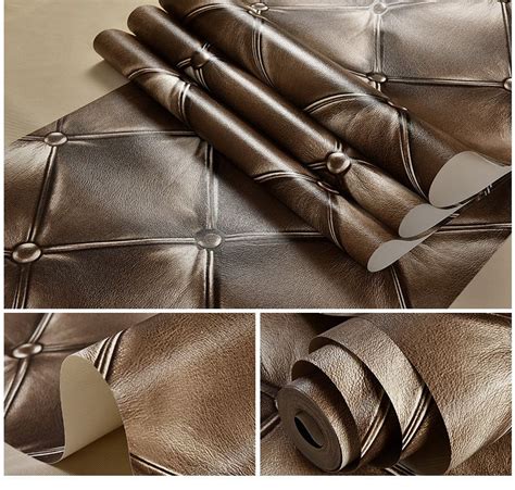 Luxury Deep Embossed Faux Leather D Wallpaper For Wall Living Room