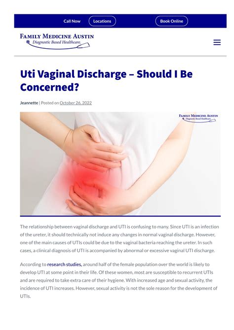 Uti Discharge In Women Due To Abnormal Vaginal Flora By