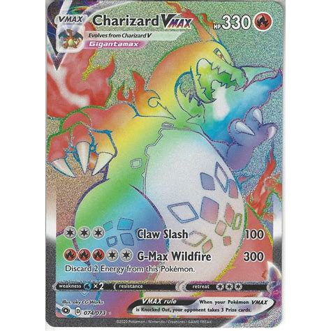 We did not find results for: Pokemon Trading Card Game 074/073 Charizard VMAX | Rare Rainbow Card | SWSH3.5 Champion's Path ...