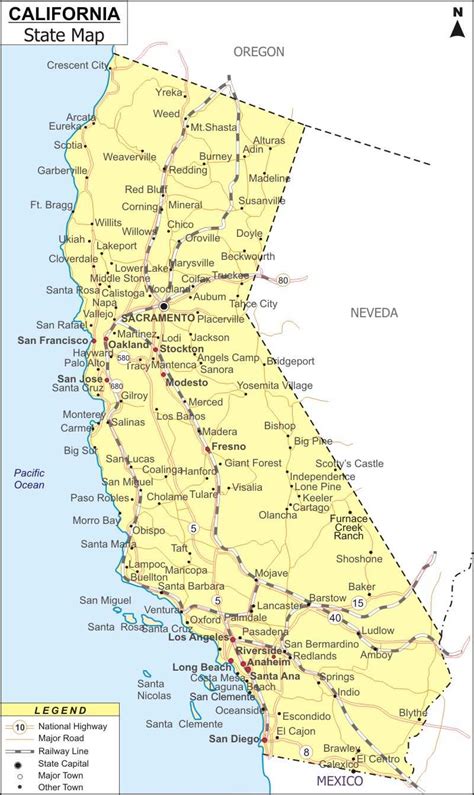 California Map Map Of California State Usa Ca Map