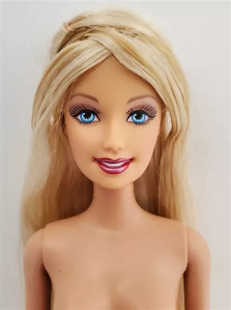 Mattel Barbie Doll Long Blonde Hair Full Face Nude Naked Fashion Fever Doll Picclick
