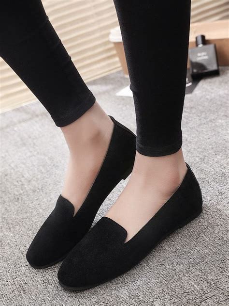 Suede Loafer Flats Sheinsheinside Loafer Flats Suede Loafers Loafers