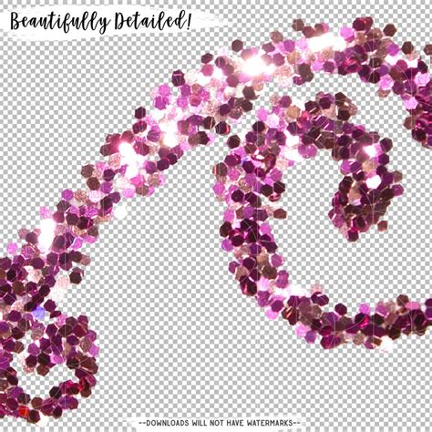 Glitter Swirls And More Clipart Instant Download Transparent Background