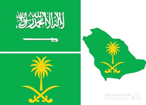 Saudi Arabia Flags Map Clipart Classroom Clip Art
