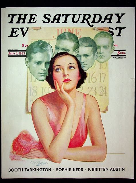 G W Gage Illustrated Cover Only Saturday Evening Post June 3 1933 Pretty Girl Magazines