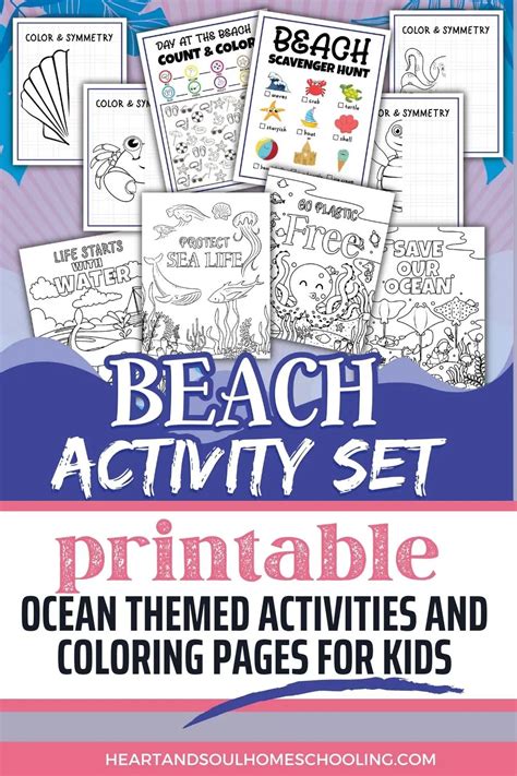 Beach Themed Coloring Pages And Activities For Kids Summer Fun For