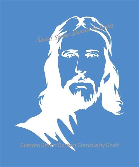 Jesus Silkscreen Stencil Custom Reusable Self Adhesive Canvas