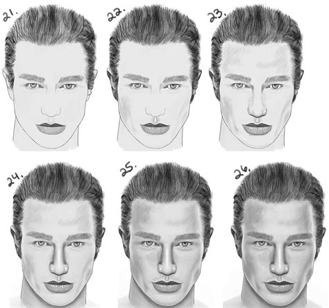 How To Draw A Mans Face From The Front View Male Easy Step By Step