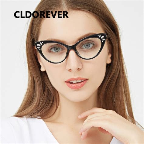 Fashion 2019 Vintage Optical Glasses Frame Cat Eye Eyeglasses Diamond