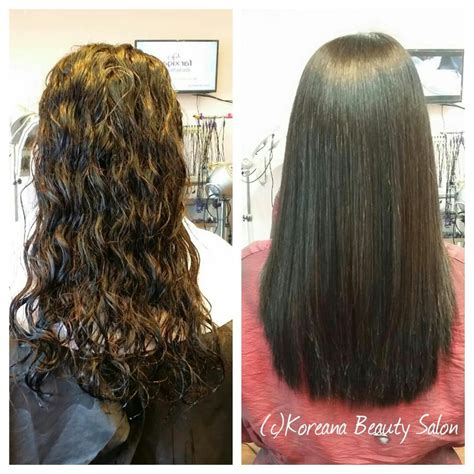 Japanese hair straightening is a popular method for straightening curly or wavy hair. Before/After of a Japanese straight perm - Yelp