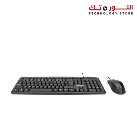 Manhattan Wired Keyboard And Optical Mouse Set Kb717 Black