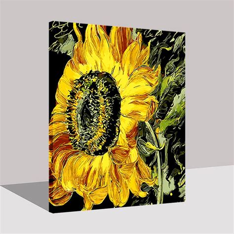 Wall Sunflower Diy Painting By Numbers Kit