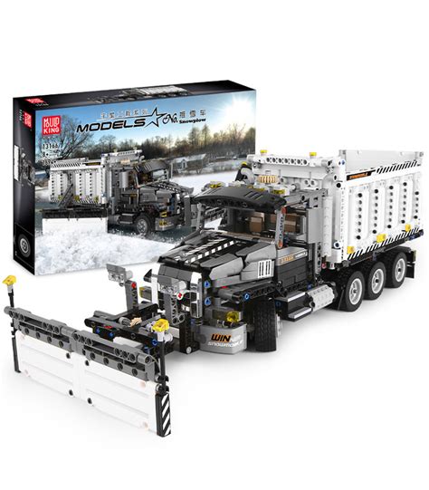 Mould King 13166 Mack Granite Snow Plow Truck Building Blocks Toy Set