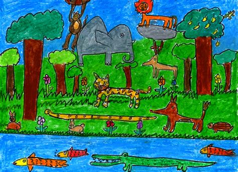 Here you will see many animal drawing lessons for kids and aspiring artists. Jungle Scenery - Art Starts