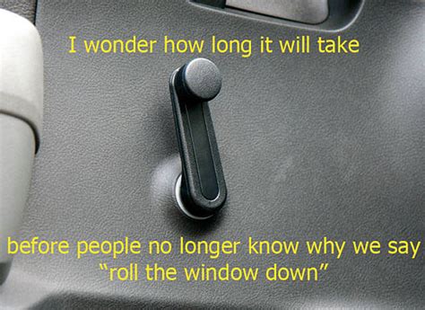 (transitive) to lower by winding something. The last car with wind-up windows? (Are your Micra's ...