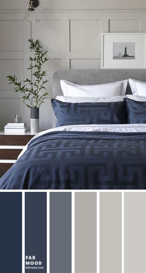Grey And Dark Blue Color Scheme For Bedroom Grey Bedroom Colors