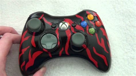 Custom Painted Xbox 360 Controller Red Tiger Camo Youtube