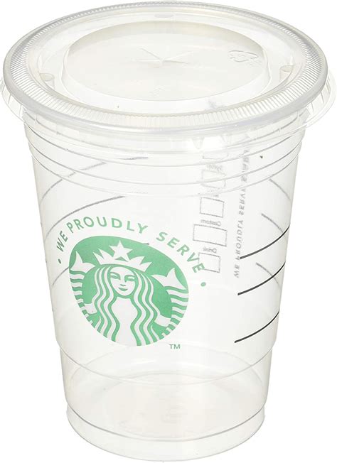 Starbucks Clear Disposable Cold Beverage Cup, 16 Ounce and Lids (Pack