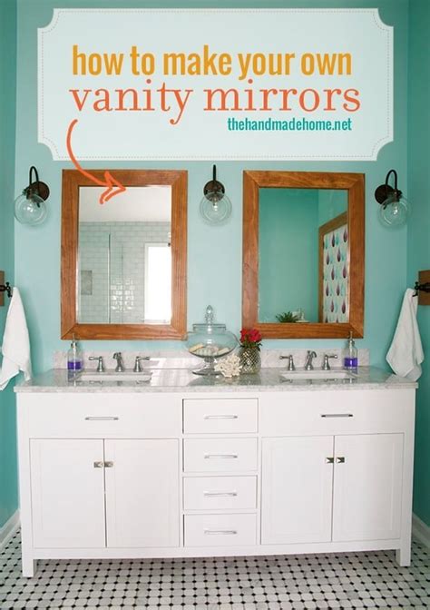 I kind of built myself into many years ago, we built this hutch on the bathroom vanity in the master bath to claim some vertical storage space, and i just could not figure out exactly. make your own vanity mirrors - The Handmade Home